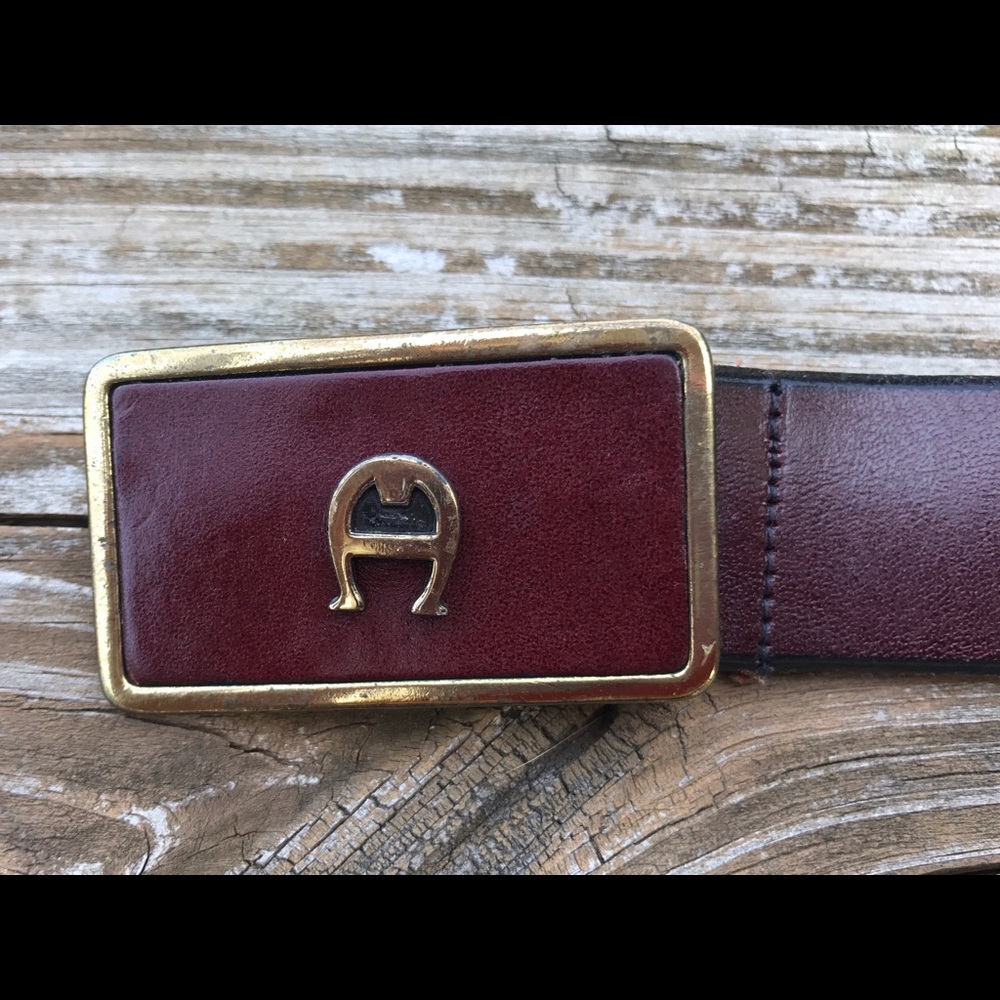 Vintage brown leather belt Etienne Aigner Size 26