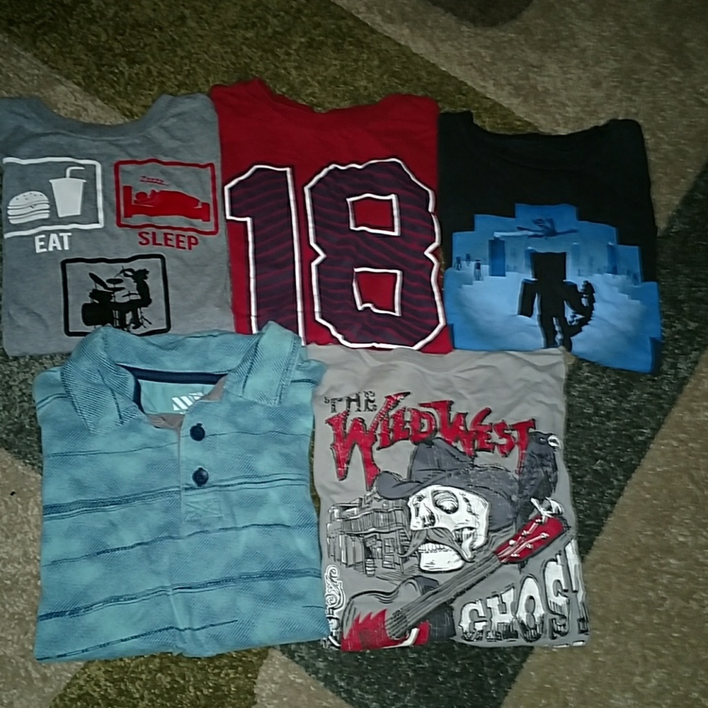 Lot of 5 boys shirts