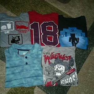 Lot of 5 boys shirts