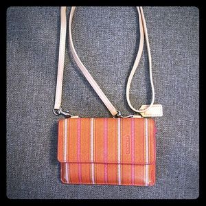 Coach cross body wallet purse