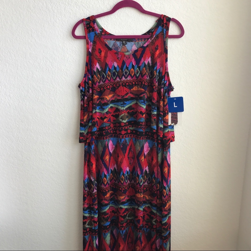 COLORFUL MAXI DRESS LARGE