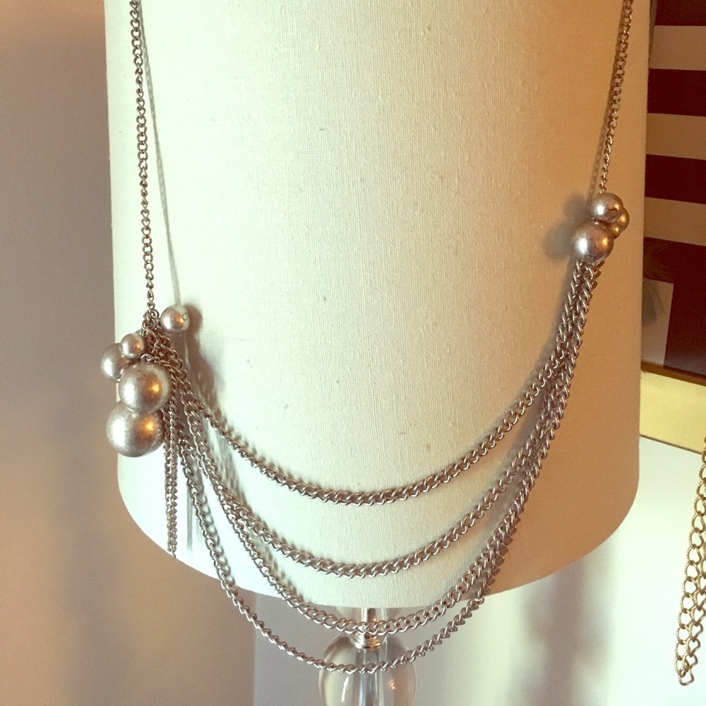 Ann Taylor Silver Statement Necklace