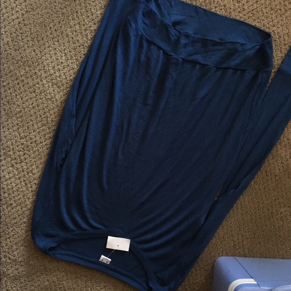 blue long sleeve, from boutique in Santa Barbara