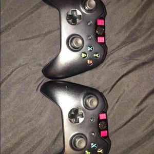 Two Xbox one controllers