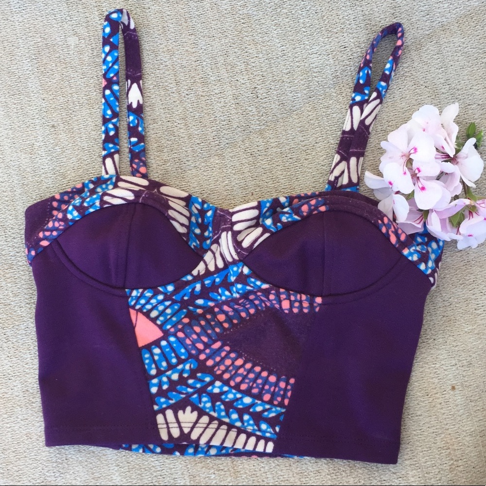 UrbanOuttfitter Silence+Noise Purple Crop Top