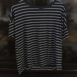 SUPER Soft Dark Blue and White T-Shirt