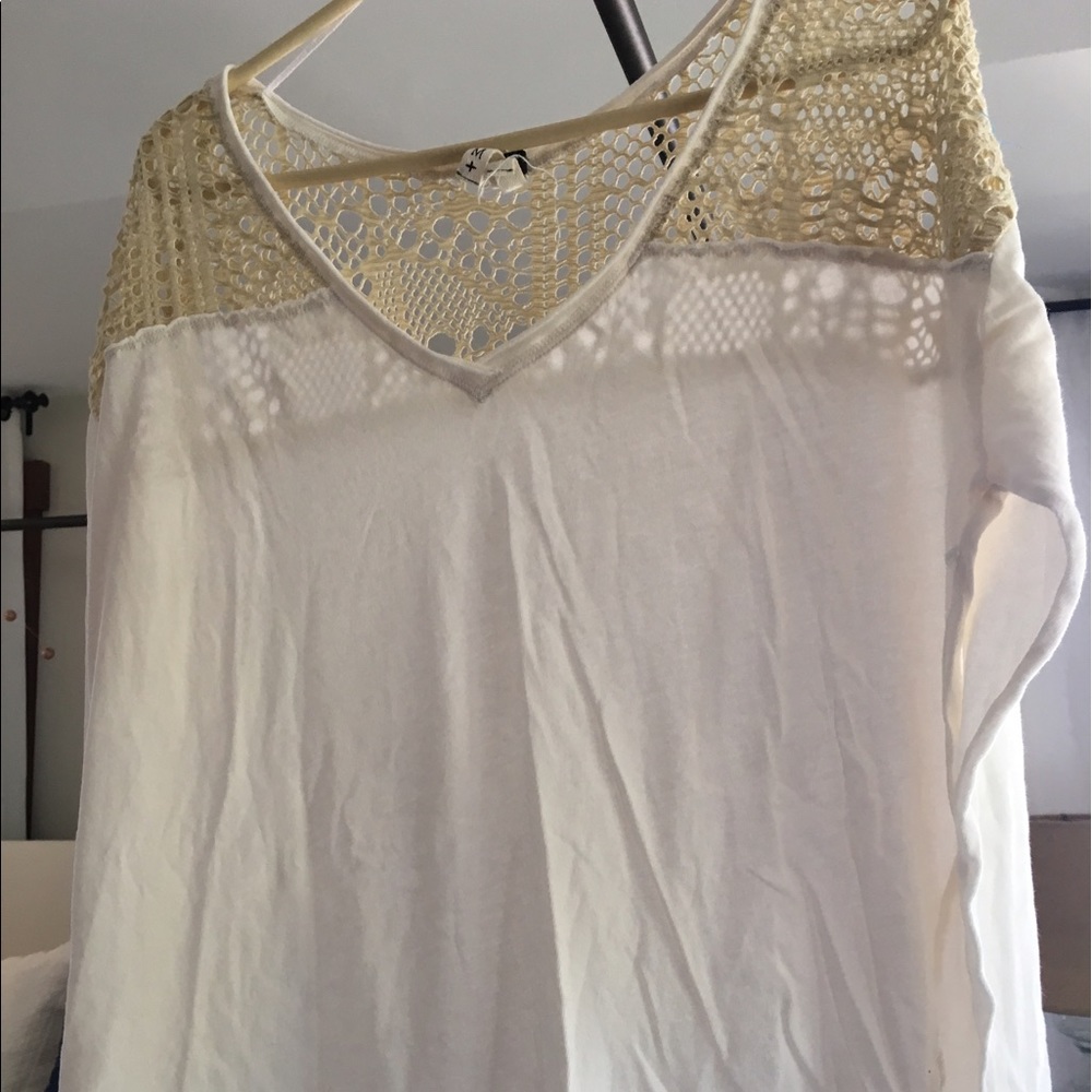 free people white long sleeve