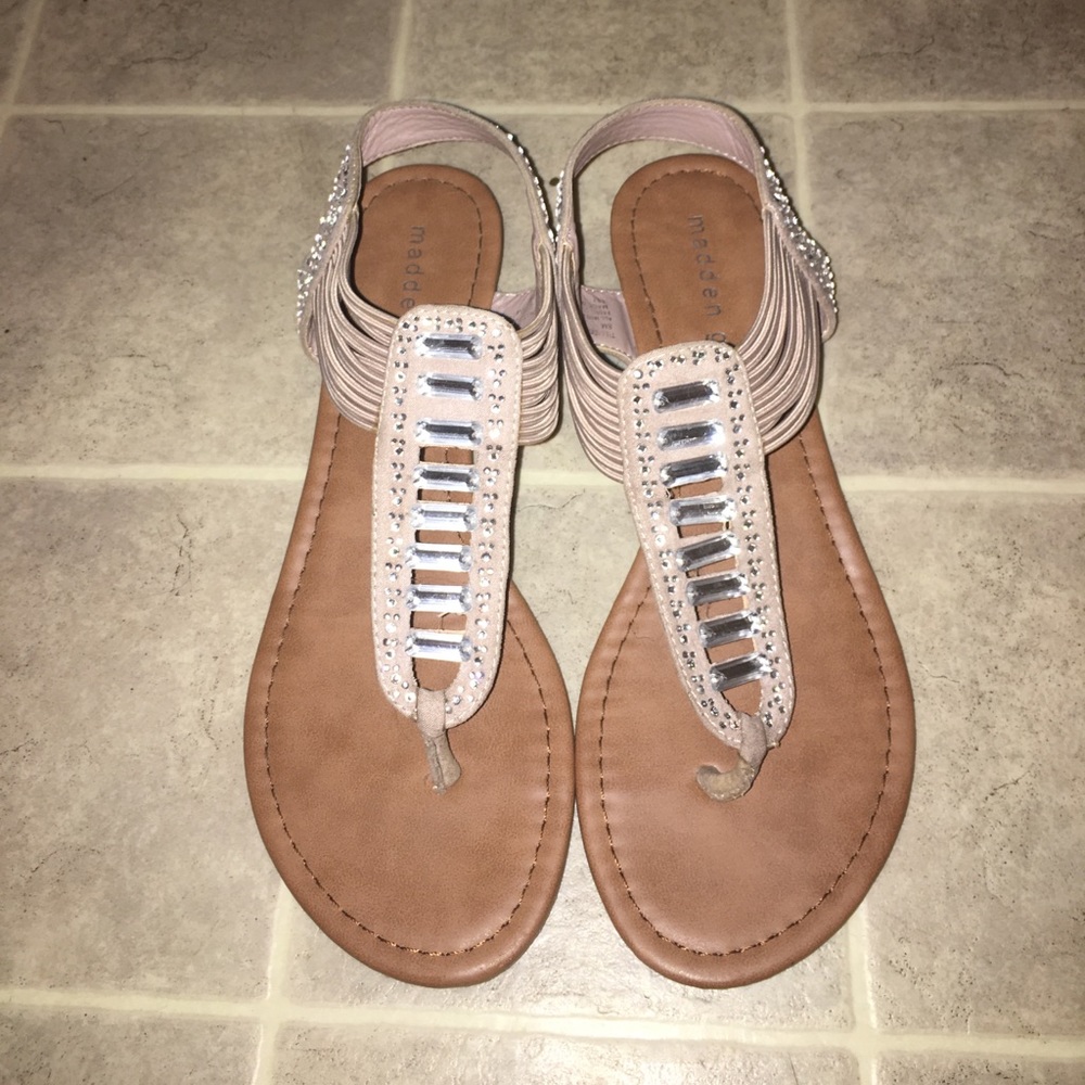 Nude Rhinestone Sandals