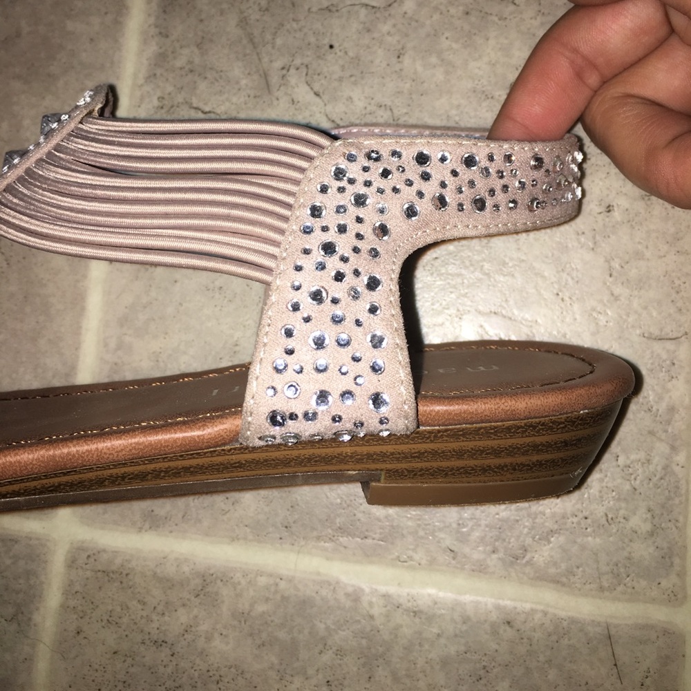 Nude Rhinestone Sandals - Picture 4 of 4