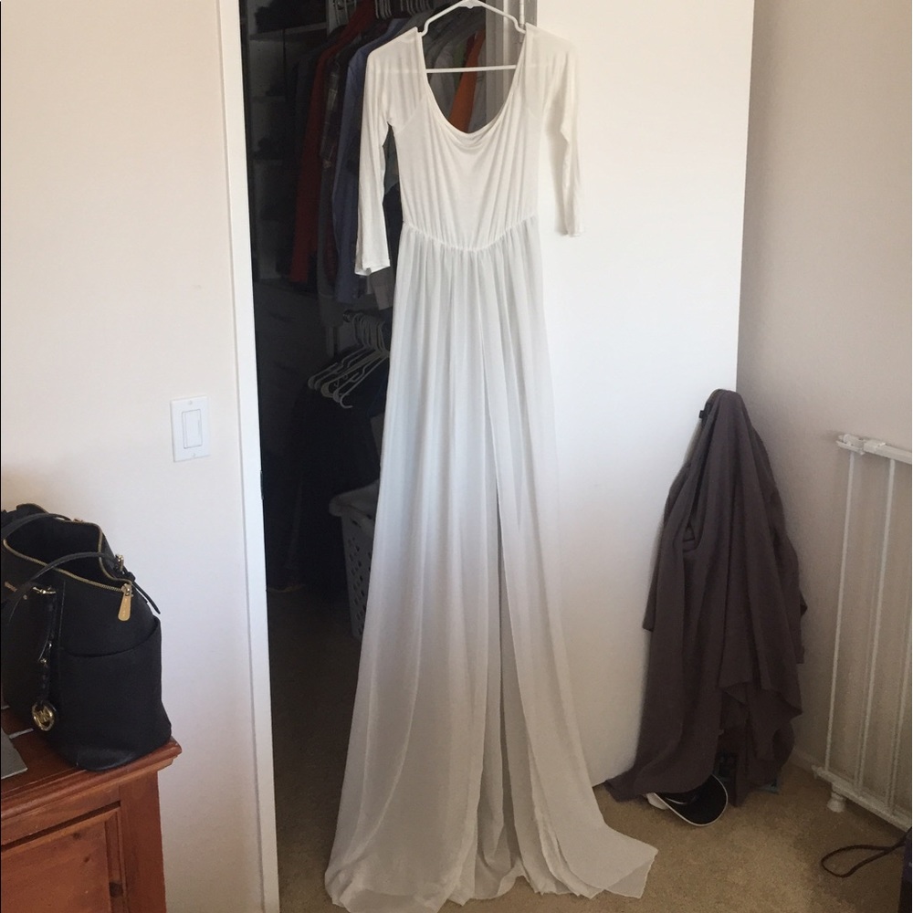 Off the shoulder maternity dress
