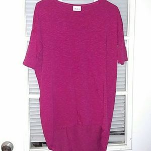 Lularoe XXS Irma - pink with black micro striping