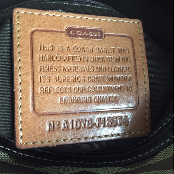 Coach Signature Stripe Convertible Handbag - Picture 3 of 4