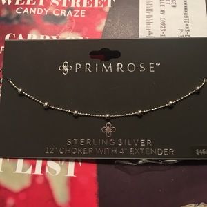 Primrose genuine sterling silver adjustable choker