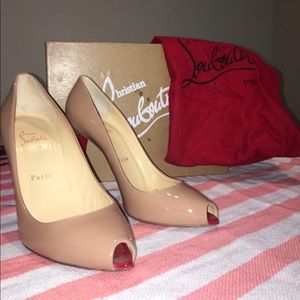 AUTHENTIC OPEN -TOE CHRISTIAN LOUBOUTIN HEELS