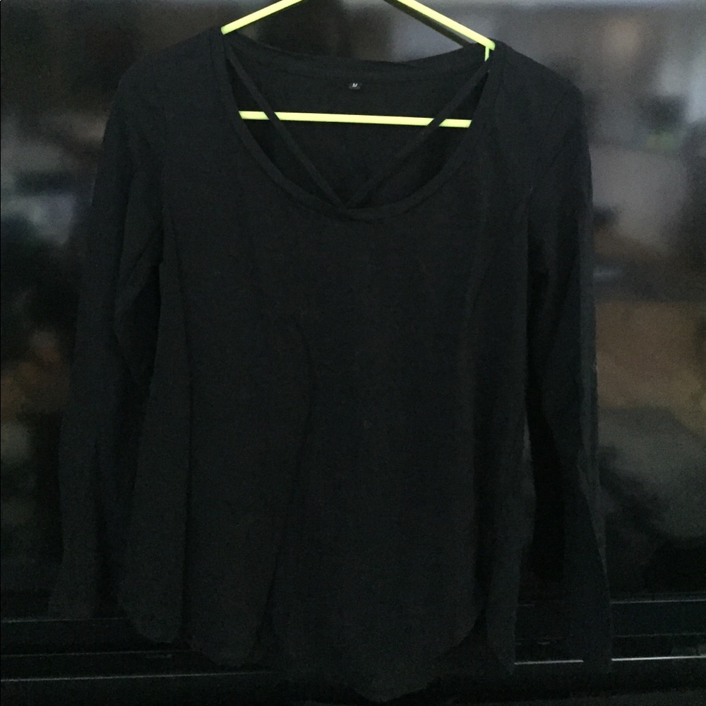 Cute black long sleeve blouse