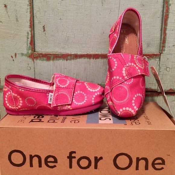 TOMS Circles Glitter Tiny/Youth Classics - Picture 1 of 6