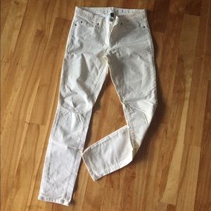 GAP Premium White Corduroy Skinny Pants