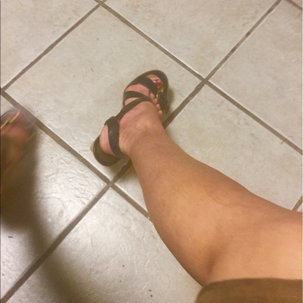 Vintage Shoes With Wooden Open Heel!