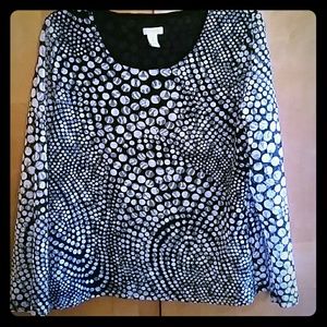 Black and white Chico's top