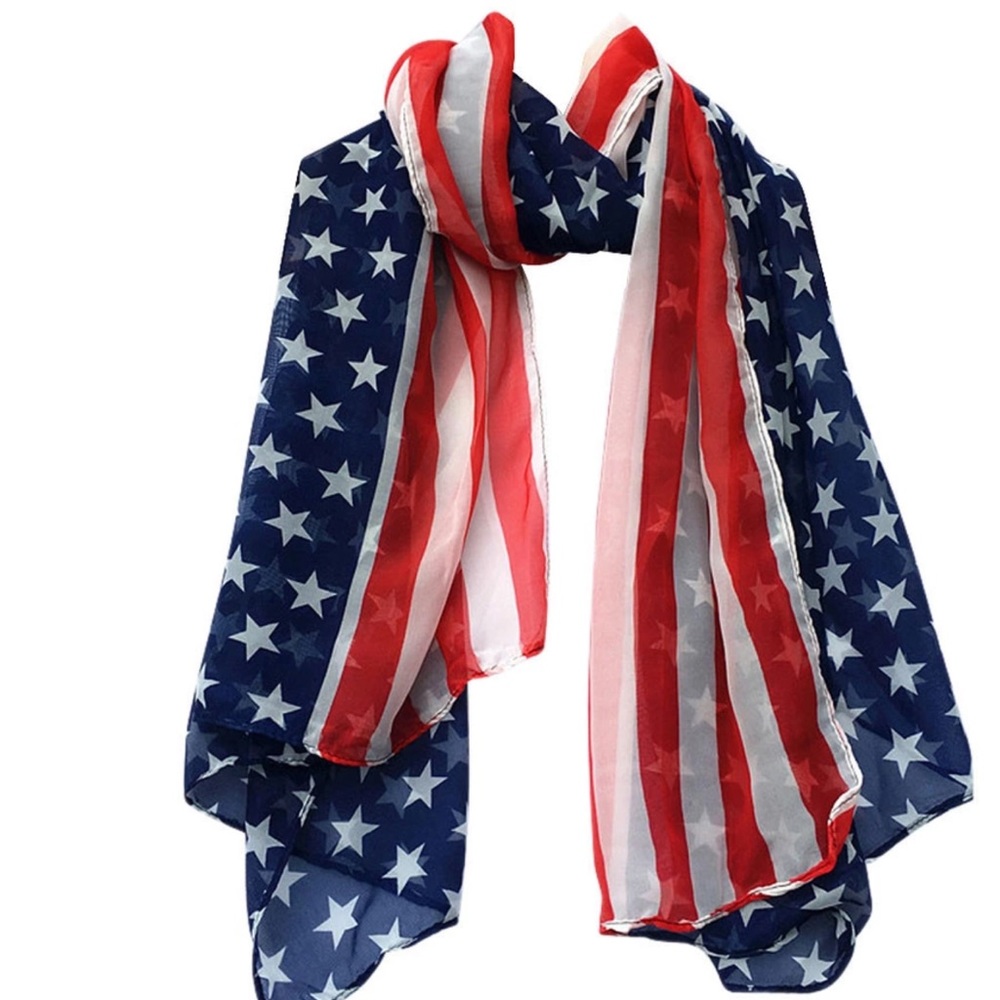 🇺🇸 USA Chiffon Flag Scarf - VOTE!