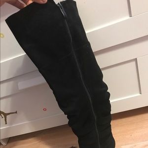 Black over the knee boots