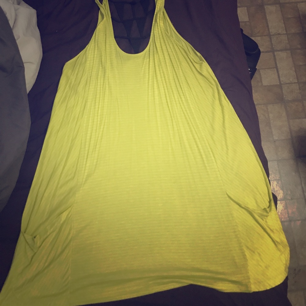 Jessica Simpson Neon Yellow Sleeveless Tunic