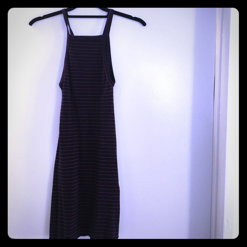 Reformation navy/red mini dress