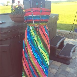 Lane Bryant Strapless Maxi Dress SZ 14/16