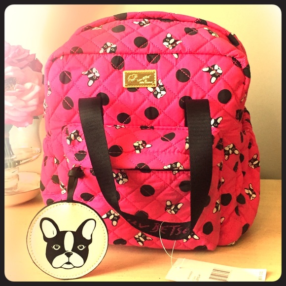 betsey johnson boston terrier backpack
