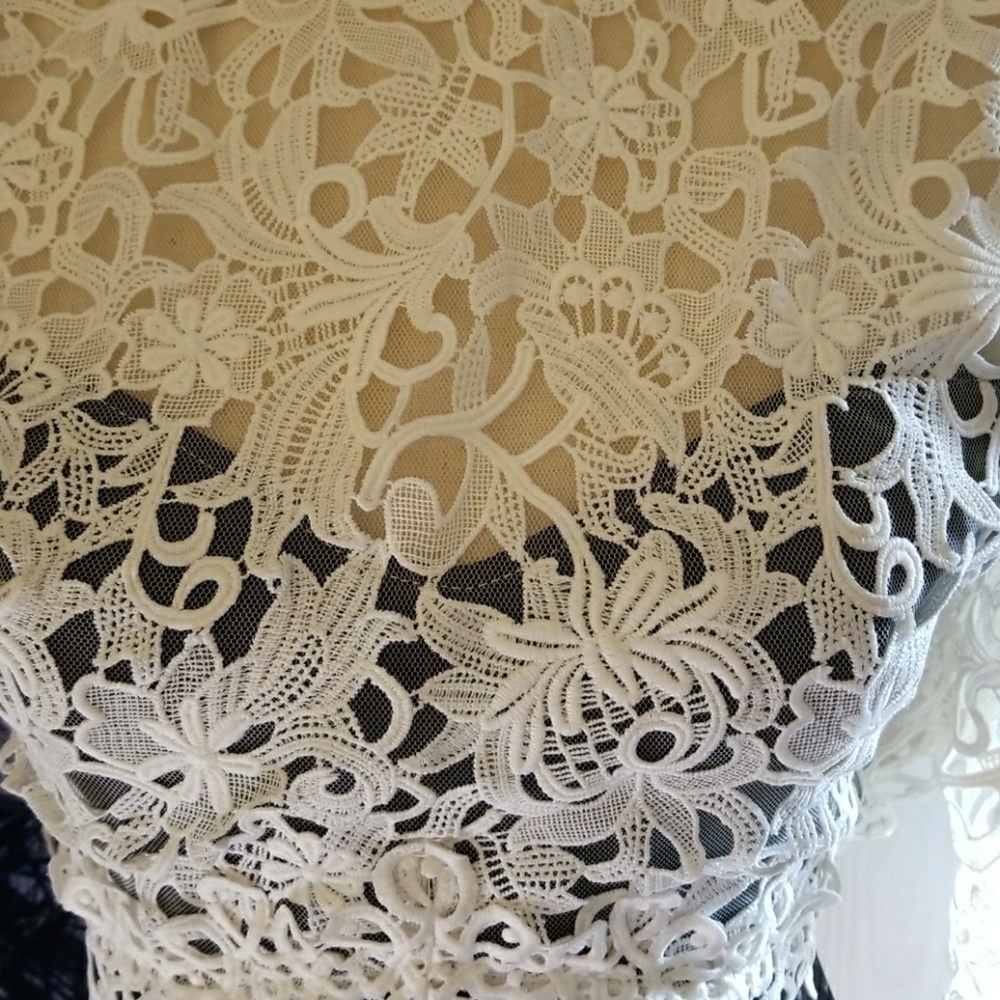 Topshop Lace Panel Playsuit - Picture 2 of 6