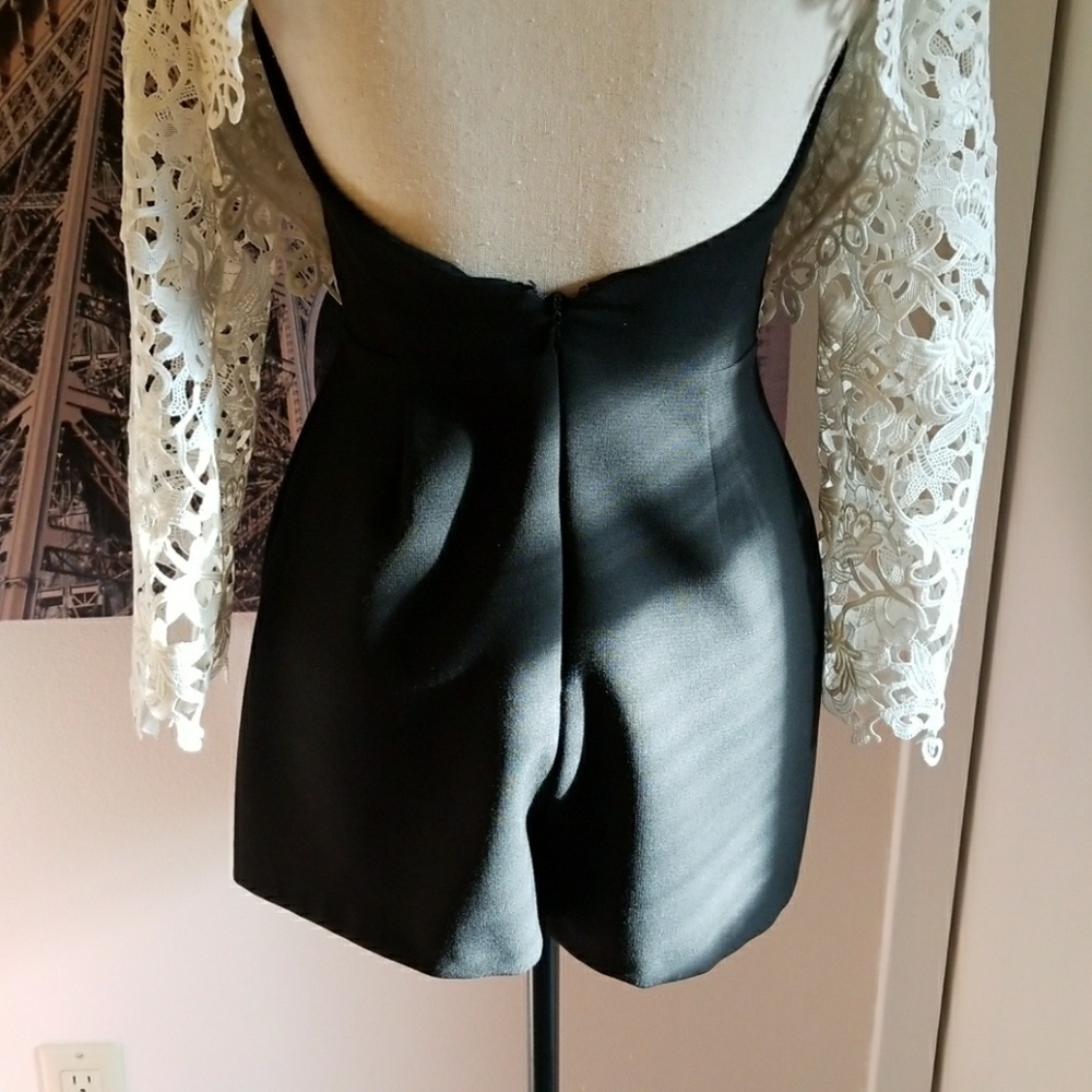 Topshop Lace Panel Playsuit - Picture 5 of 6