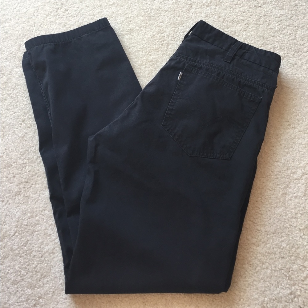 Men's Black Levi's 505 Trousers 33 X 30.5