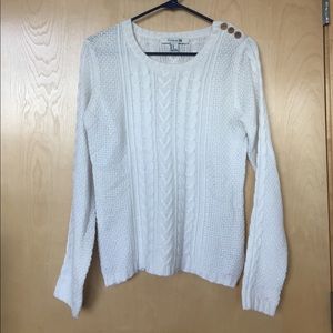 White Cable-knit Sweater