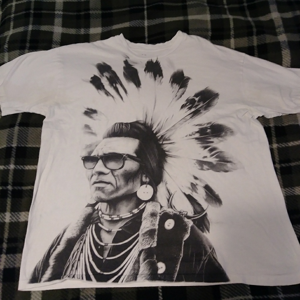Native American with shades t-shirt