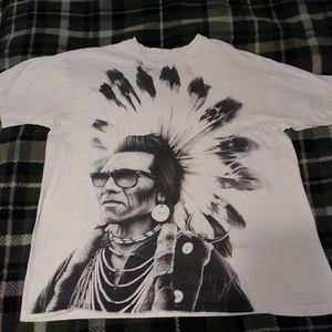 Native American with shades t-shirt