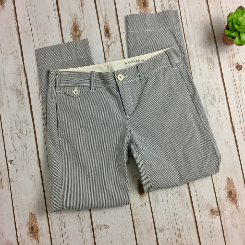 Anthropologie Paper Boy Seersucker Capri Trousers - Picture 2 of 7