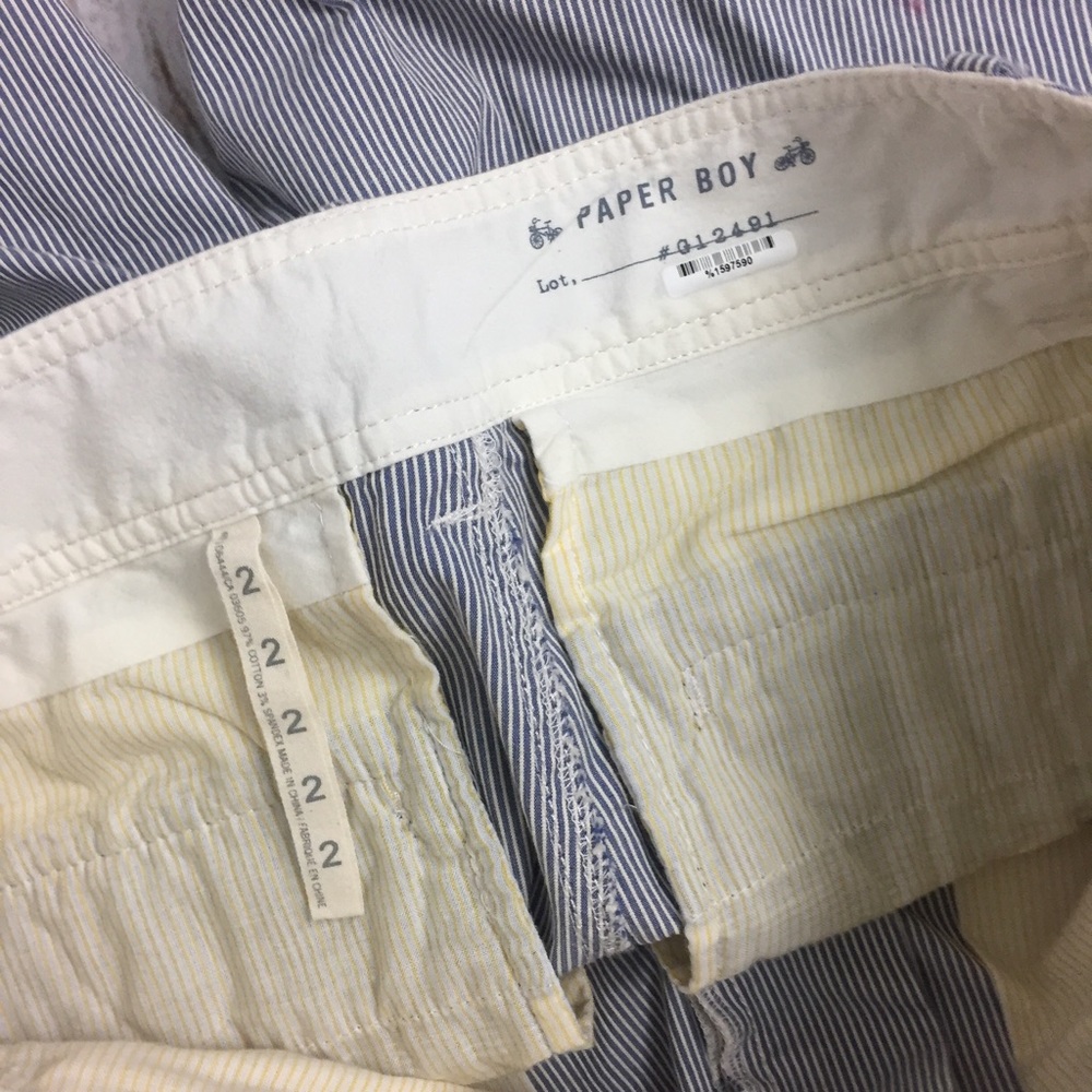 Anthropologie Paper Boy Seersucker Capri Trousers - Picture 4 of 7