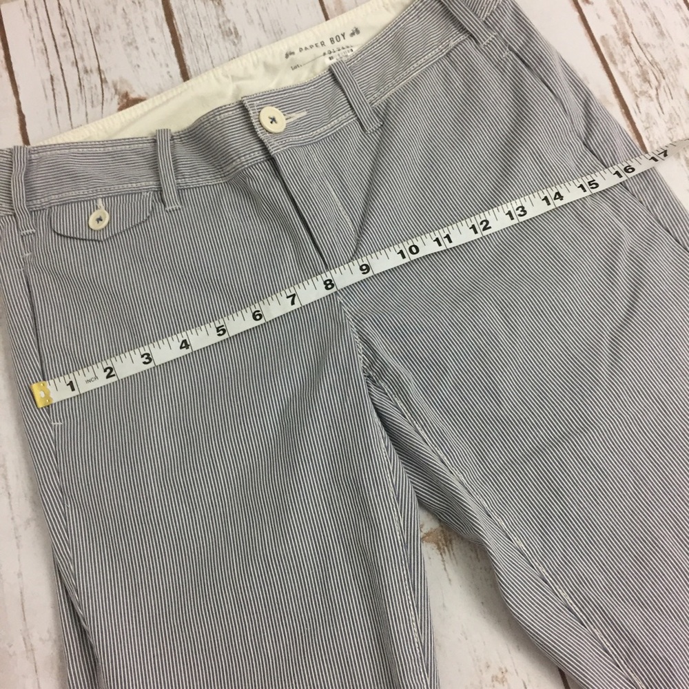 Anthropologie Paper Boy Seersucker Capri Trousers - Picture 6 of 7