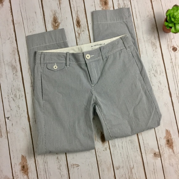 Anthropologie Paper Boy Seersucker Capri Trousers - Picture 2 of 7