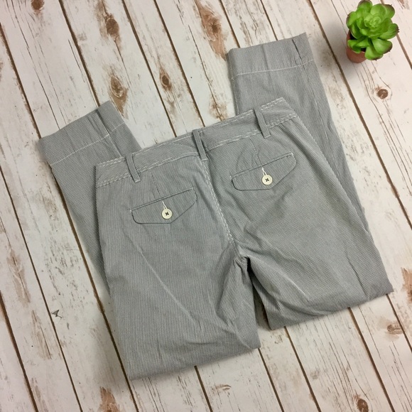 Anthropologie Paper Boy Seersucker Capri Trousers - Picture 3 of 7