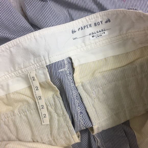 Anthropologie Paper Boy Seersucker Capri Trousers - Picture 4 of 7