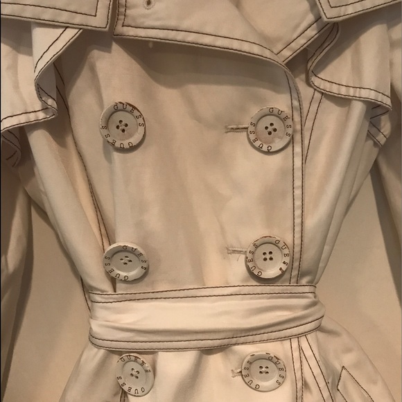 Guess White Trench Coat - Picture 2 of 5