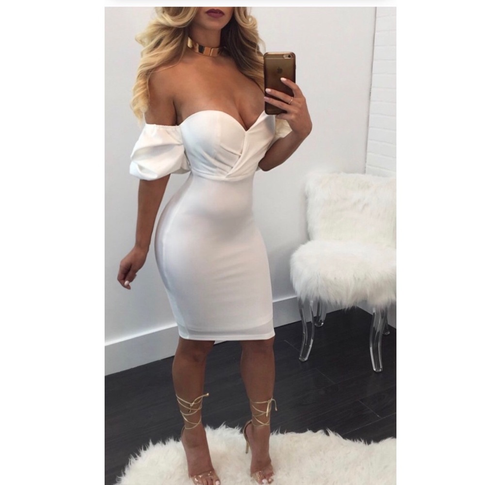 White Off the Shoulder Dress