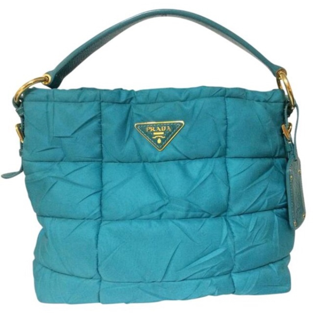 Prada turquoise nylon bag Tote