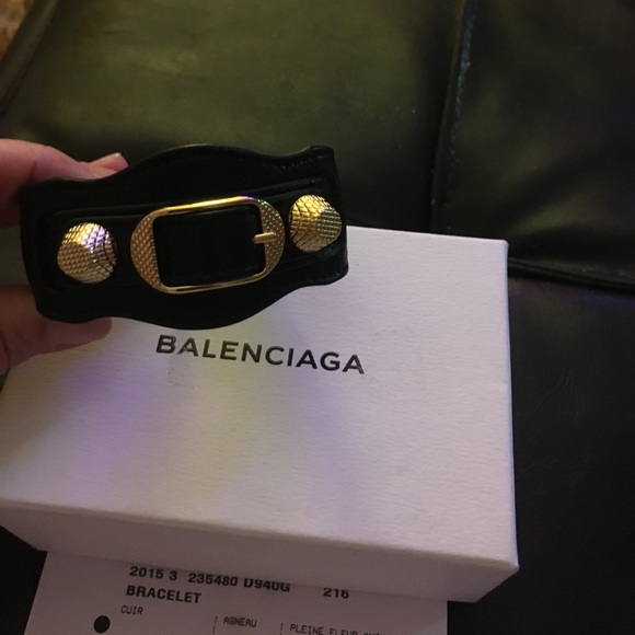Balenciaga Jewelry - Balenciaga classic black bracelet nib