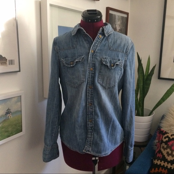 madewell denim western shirt