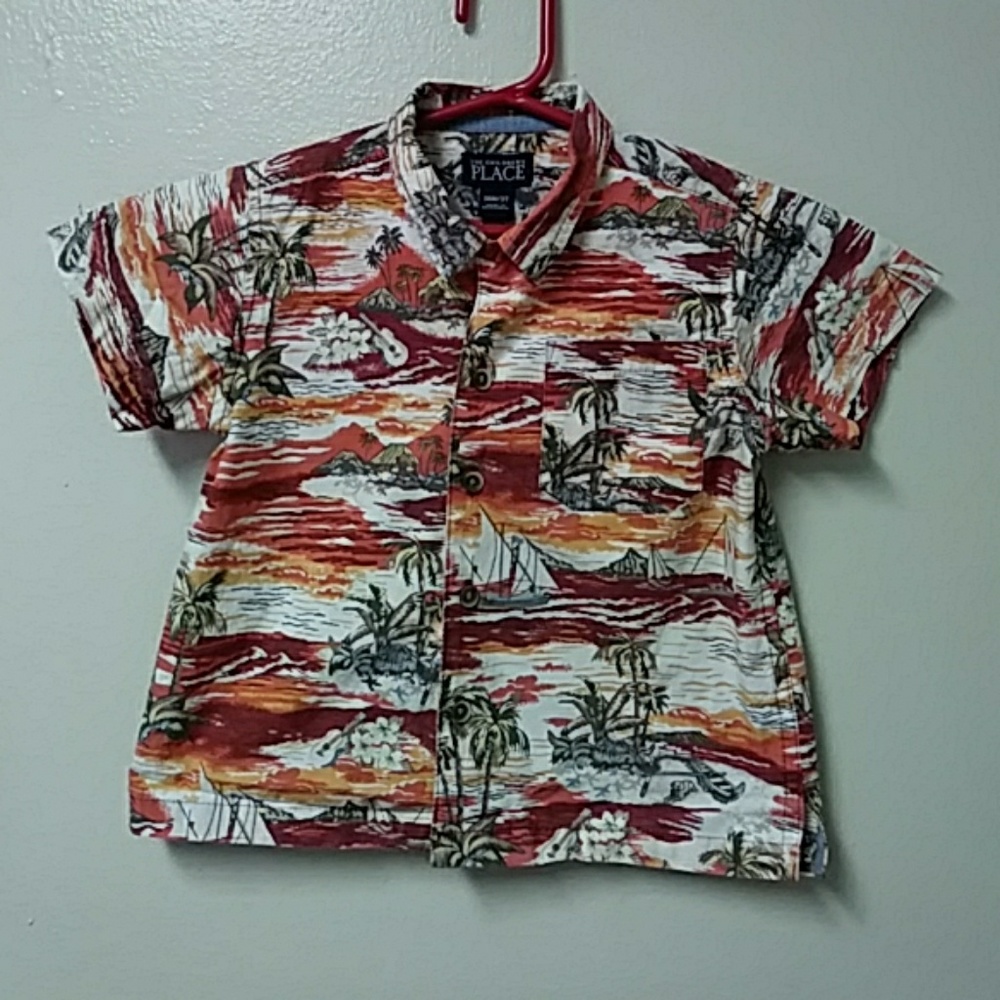 The Children's Place Hawaiian Button Down Shirt