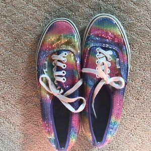 Rainbow sequin Vans size: 8 ( womens) lightly worn