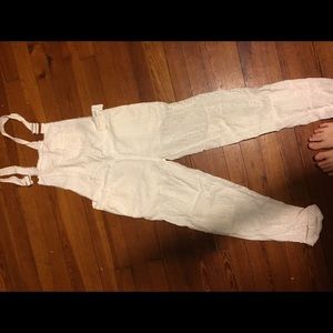 Free people eyelet overalls
