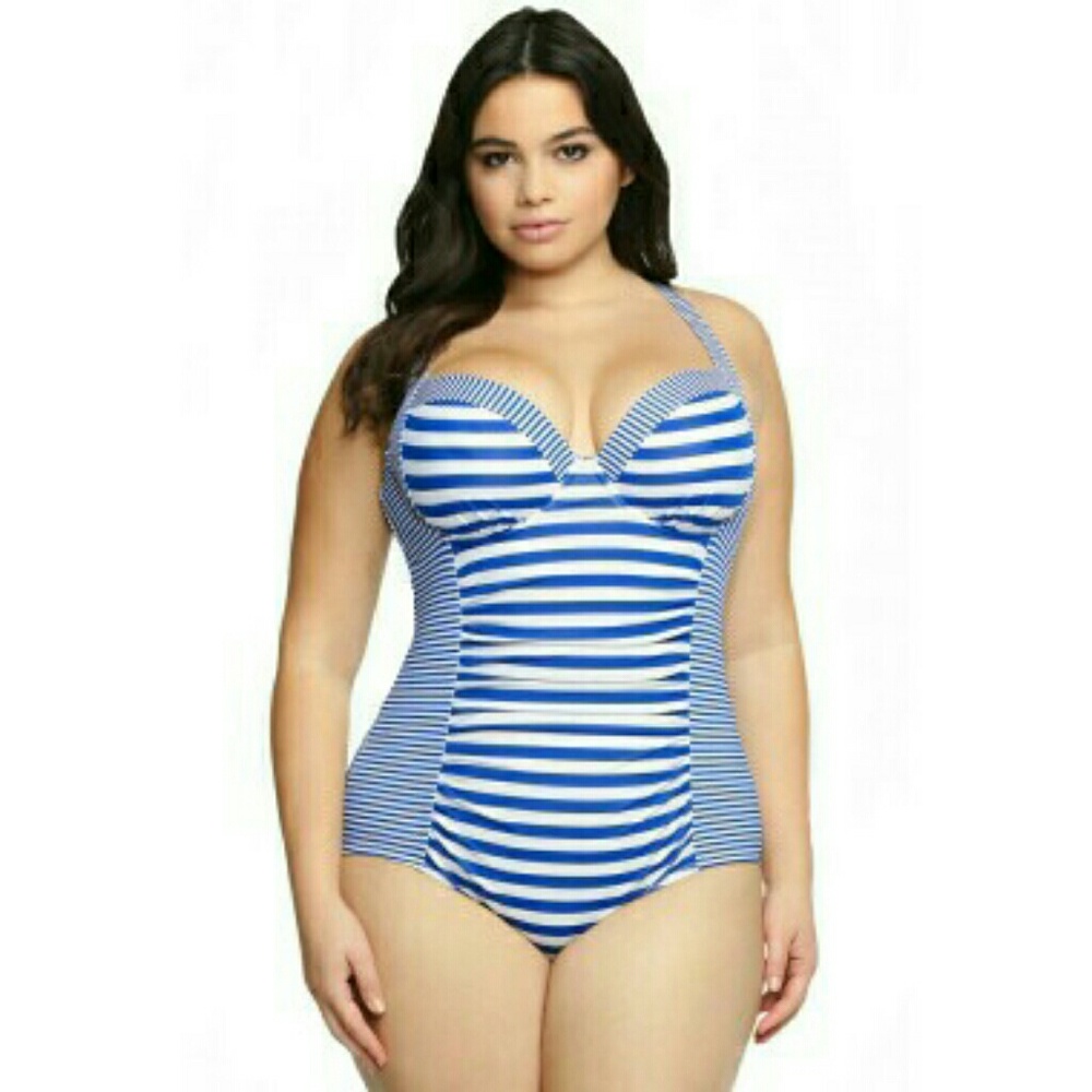 [Large] Blue Love Halter Swimsuit